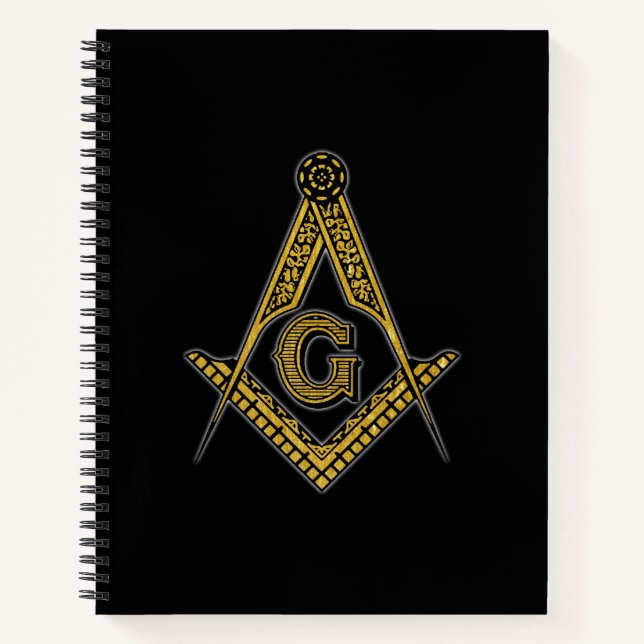 Freemason (Black & Gold) Notebook (Front)