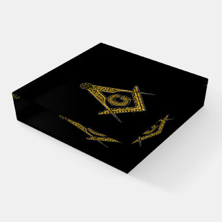 Freemason (Black & Gold) Paperweight