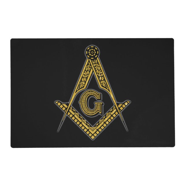Freemason (Black & Gold) Placemat (Front)