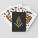 Freemason (black &amp; Gold) Playing Cards at Zazzle