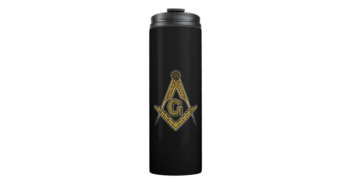 Freemason (Black & Gold) Thermal Tumbler | Zazzle