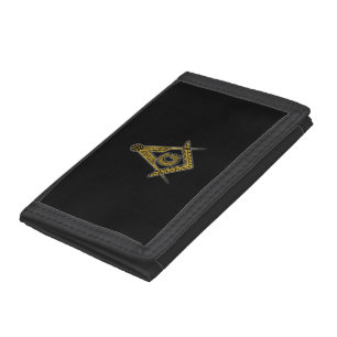 Freemason (Black & Gold) Tri-fold Wallet