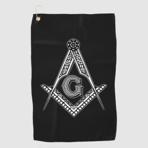 Freemason Black Golf Towel