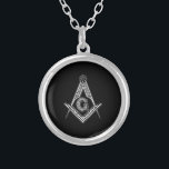 Freemason (Black) Silver Plated Necklace<br><div class="desc">Freemason (Black)</div>