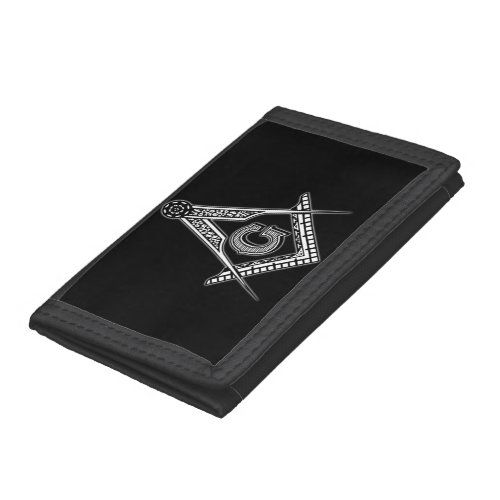 Freemason Black Trifold Wallet