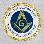 Freemason Blue Gold Square And Compass Masonic Patch at Zazzle
