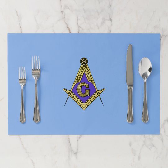 Freemason (Blue) Paper Placemat