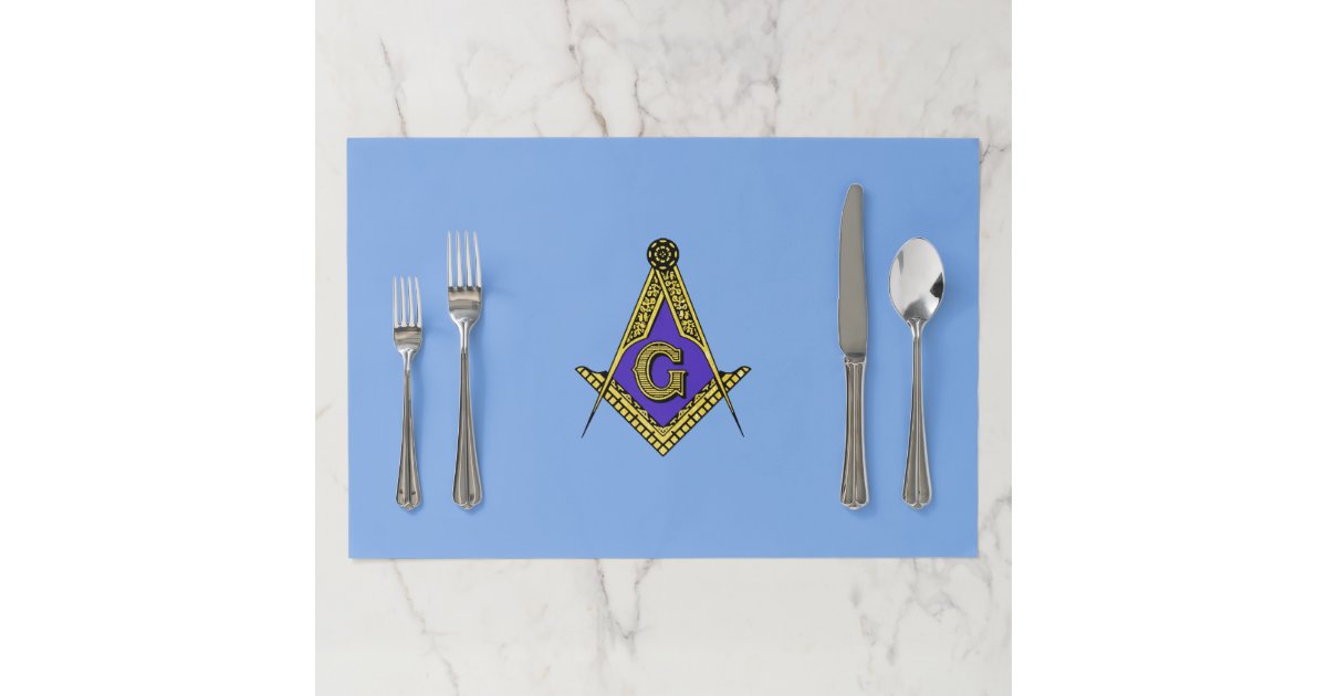 Freemason (Blue) Paper Placemat