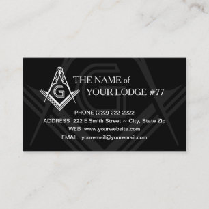 Freemason Business Card - Masonic Custom Card