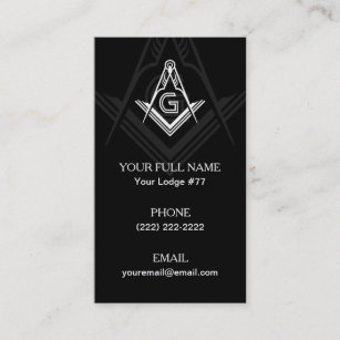 Freemason Business Card Templates   Masonic Cards