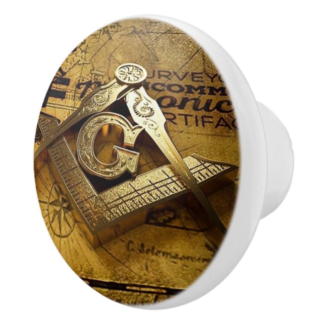 Freemason Ceramic Knob (Right)