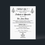 Freemason Certificate of Appreciation<br><div class="desc">Freemason Certificate of Appreciation</div>