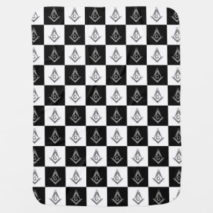 Freemason Checkered Pattern Baby Blanket