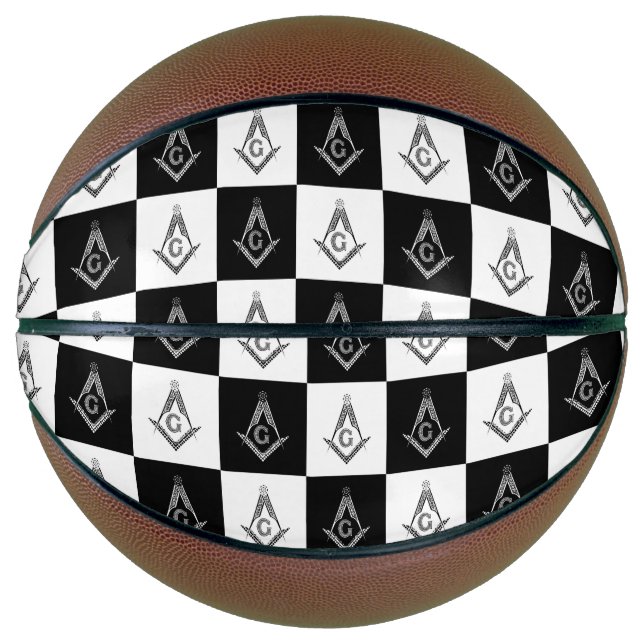 Freemason Checkered Pattern Basketball (Front)