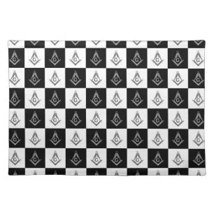 Freemason Checkered Pattern Cloth Placemat