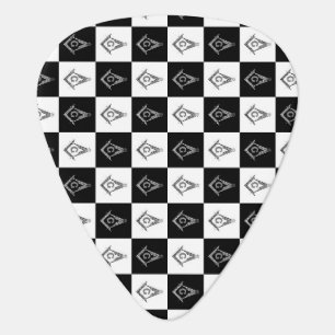Freemason Checkered Pattern Guitar Pick