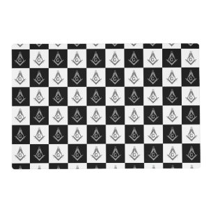 Freemason Checkered Pattern Placemat