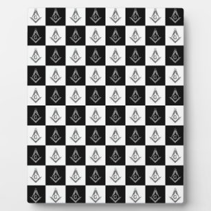 Freemason Checkered Pattern Plaque