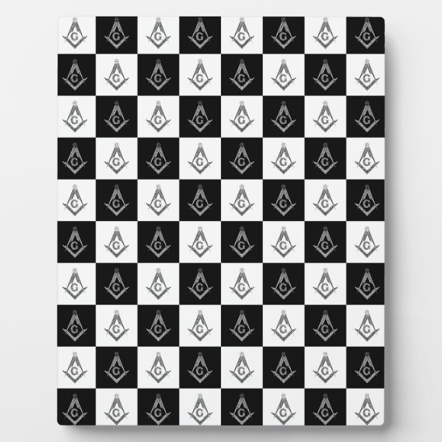 Freemason Checkered Pattern Plaque (Front)