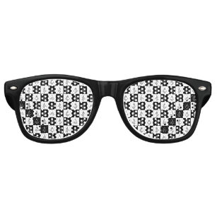 Freemason Checkered Pattern Retro Sunglasses