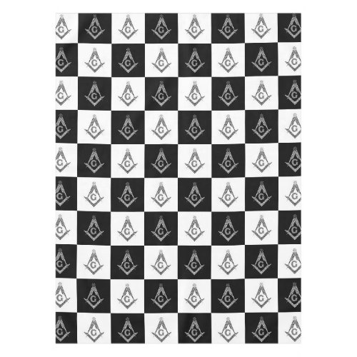 Freemason Checkered Pattern Tablecloth