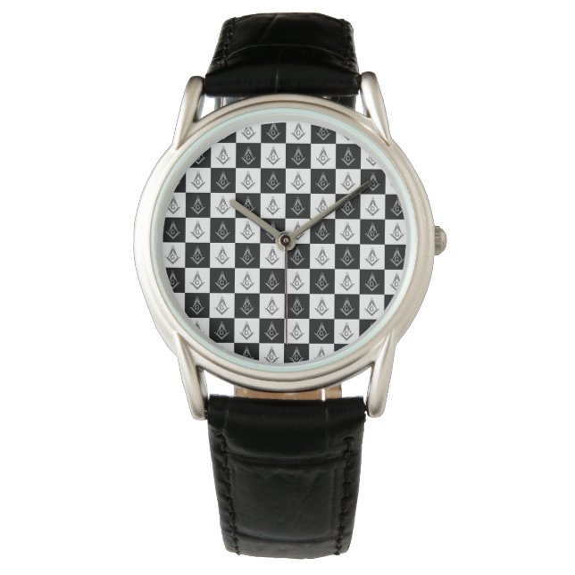 Freemason Checkered Pattern Watch (Front)