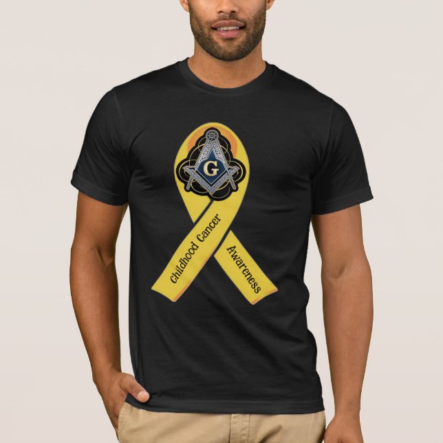 Freemason Childhood Cancer Awareness  T-Shirt (Front)