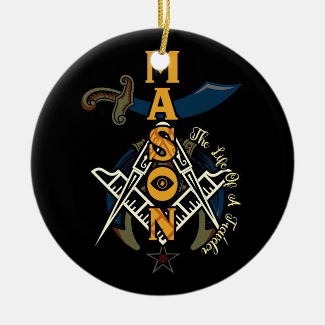 Freemason Christmas Noble Shriner Mason The Life O Ceramic Ornament (Front)