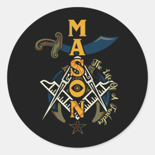 Freemason Christmas Noble Shriner Mason The Life O Classic Round Sticker