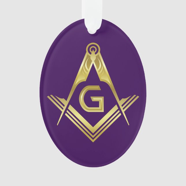 Freemason Christmas Ornament |  Masonic Gifts (Front)