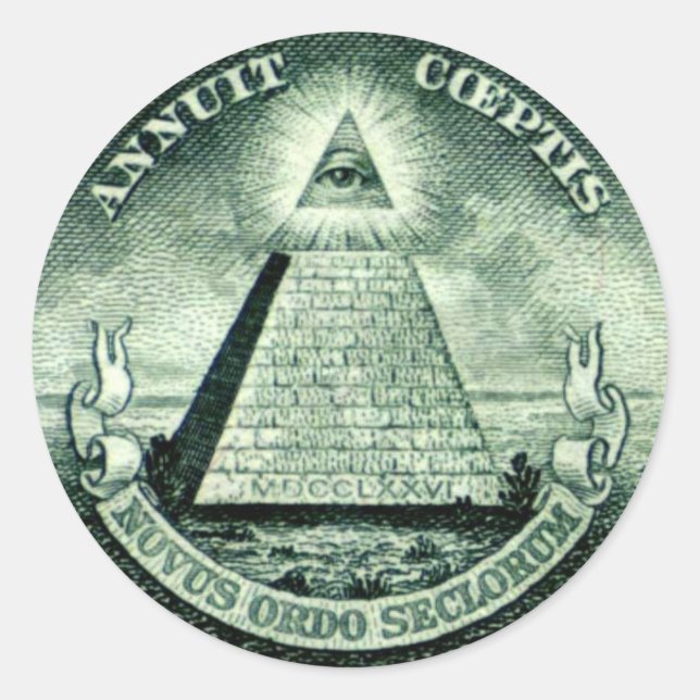 freemason classic round sticker (Front)