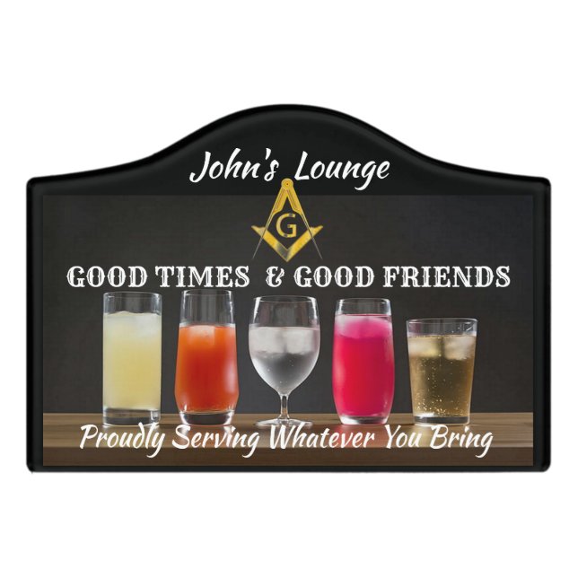 Freemason  Cocktail Lounge Sign (Small Crest Front)
