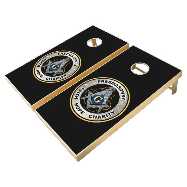 Freemason Cornhole Set (Angled)