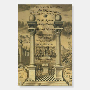 Freemason Diploma Foam Board