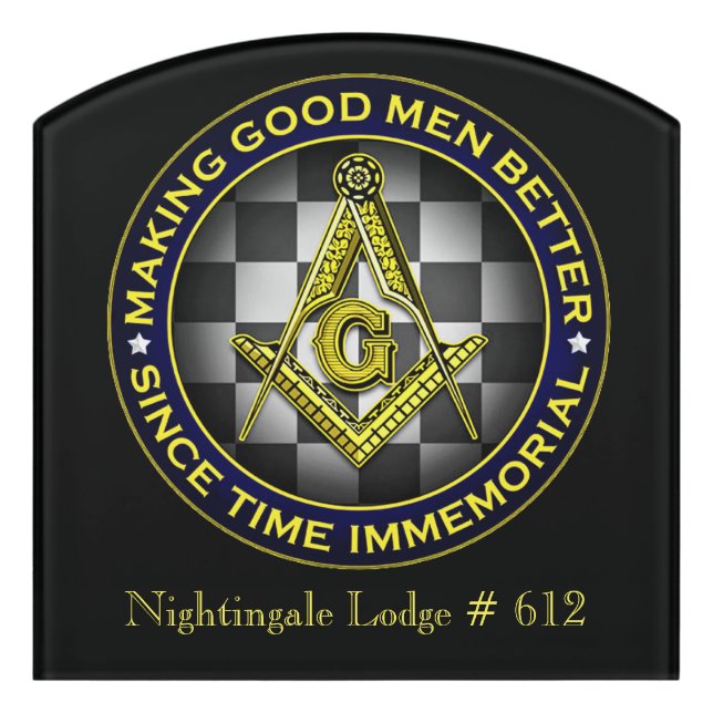 Freemason Door Sign (Contour Front)