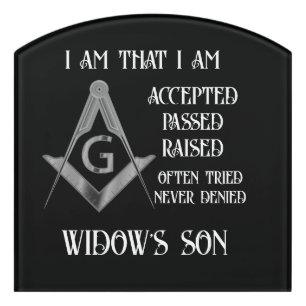 Freemason door sign