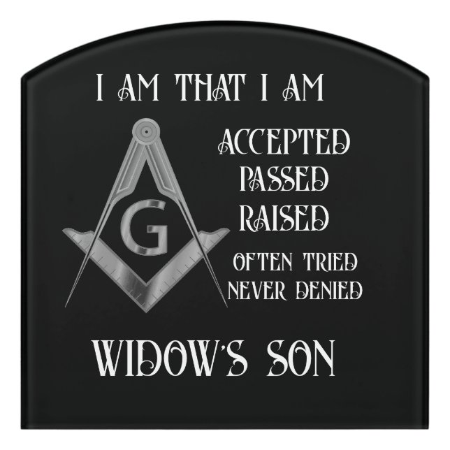 Freemason  door sign (Contour Front)