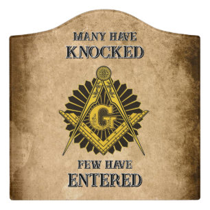 Freemason door sign