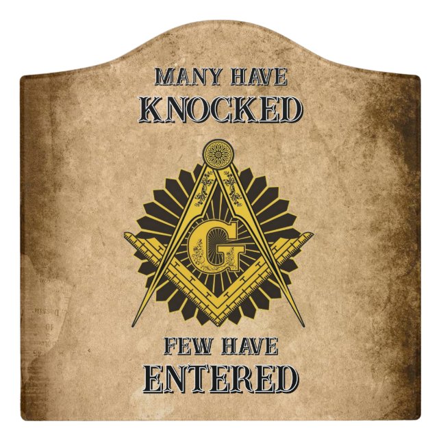Freemason  door sign (Large Crest Front)