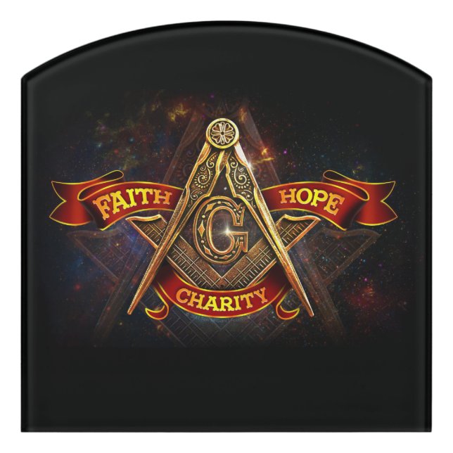 Freemason Door Sign (Contour Front)