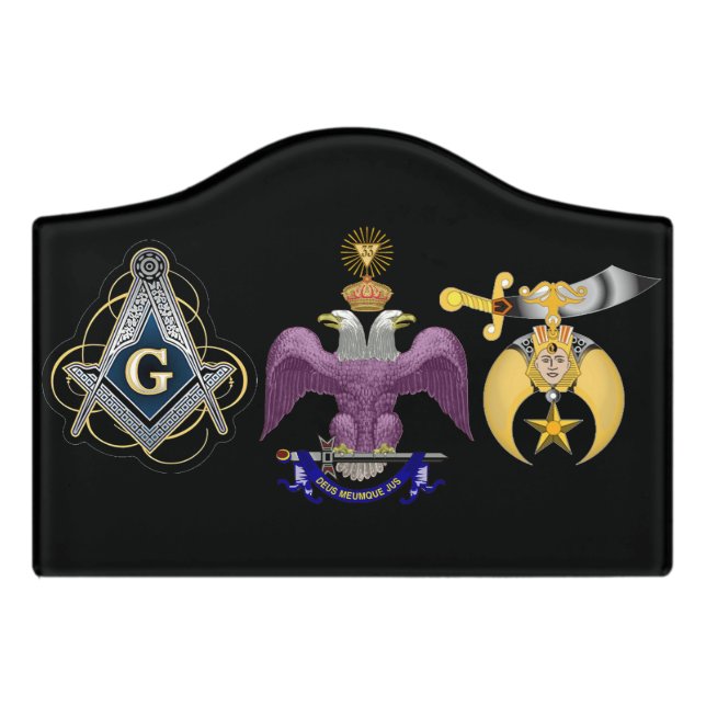 Freemason  door sign (Small Crest Front)