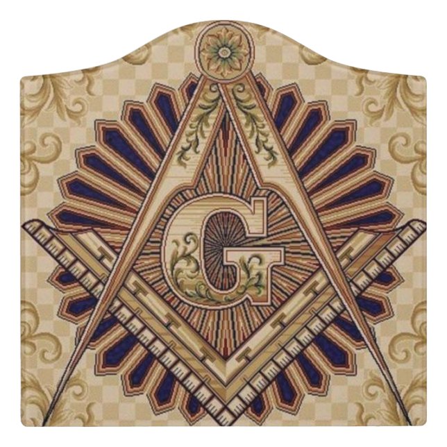 Freemason Door Sign (Large Crest Front)