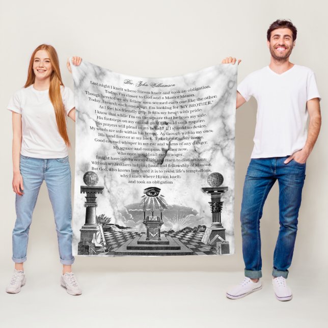 Freemason Fleece Blanket (In Situ)