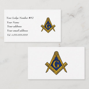 Freemason Freemasonry Symbol Masonic Black Business Card