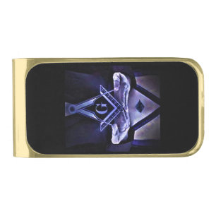Freemason Gold Finish Money Clip