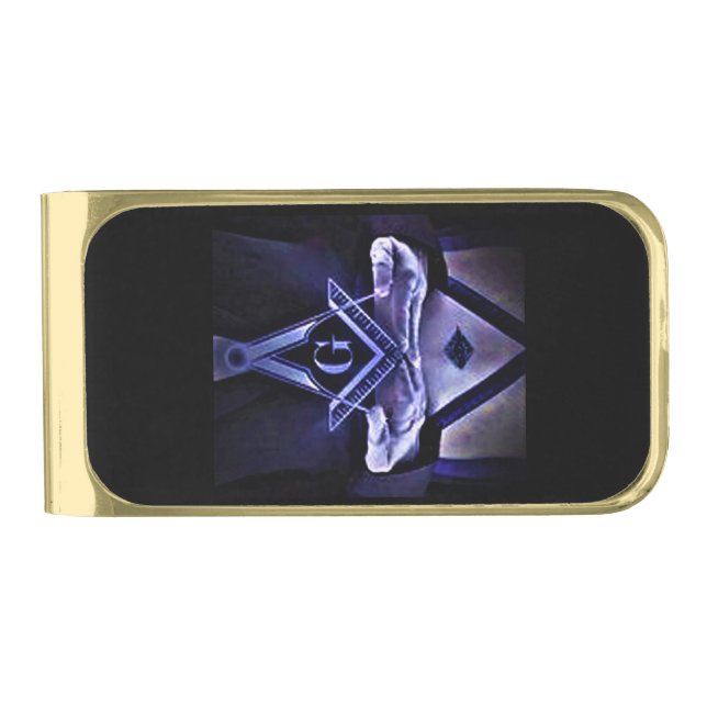 Freemason Gold Finish Money Clip (Front)
