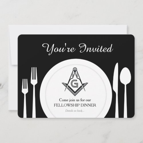 Freemason Invitation Masonic Dinner Custom Invite