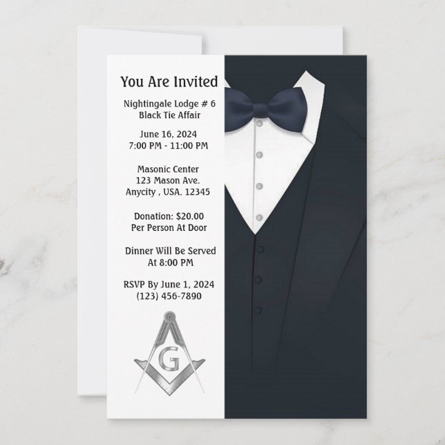 Freemason invitations (Front)
