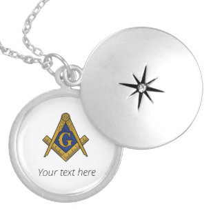 Freemason Ladies Night Masonic Gift Compass  Locket Necklace