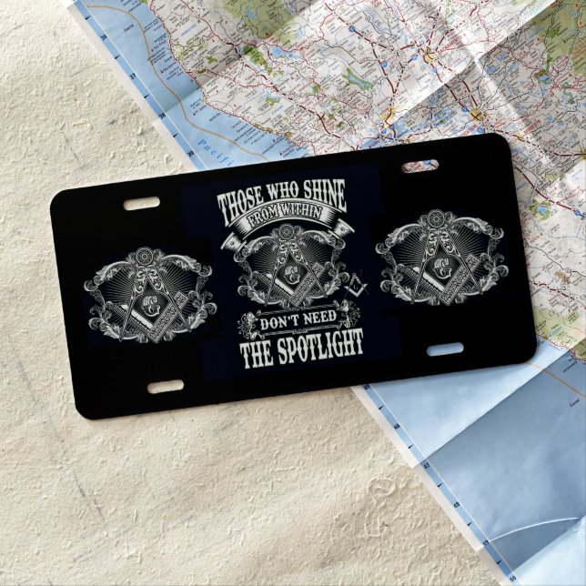 Freemason  license plate (In Situ)